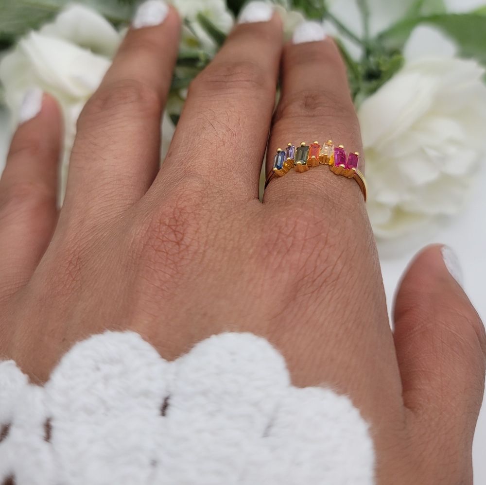 🥰 COLORFUL SPIRIT STERLING SILVER RING - Picture 5 of 11
